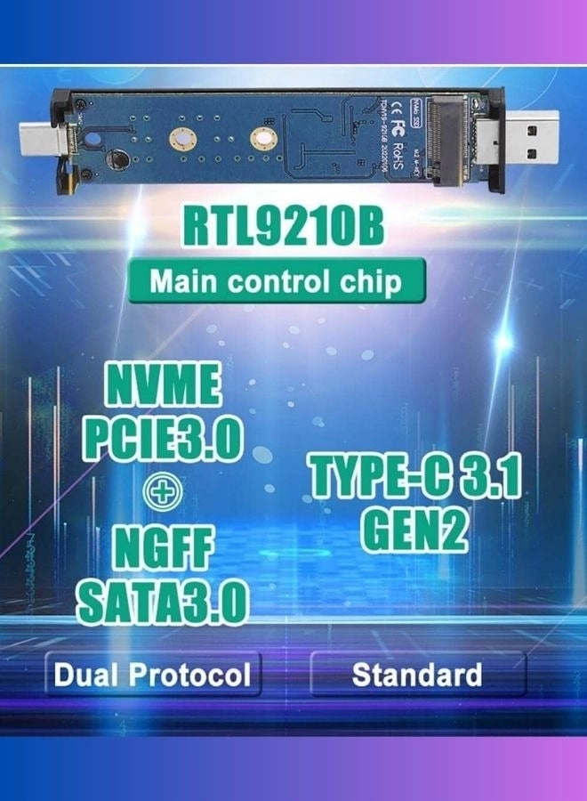 M.2 NGFF NVME SSD Enclosure - 10Gbps USB 3.1