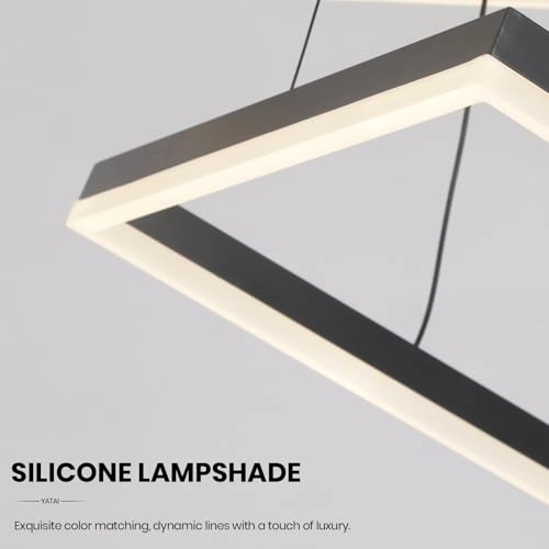 2 Square Chandelier - 3000K-6000K Dimmable