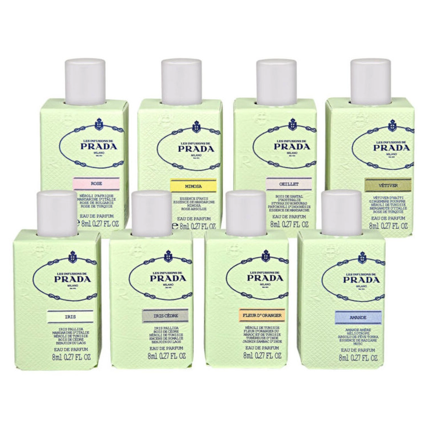 Iris + Iris Cedre + FleurD'Oranger + Amande + Rose + Oeillet + Vetiver + Mimosa - Eau de Parfum