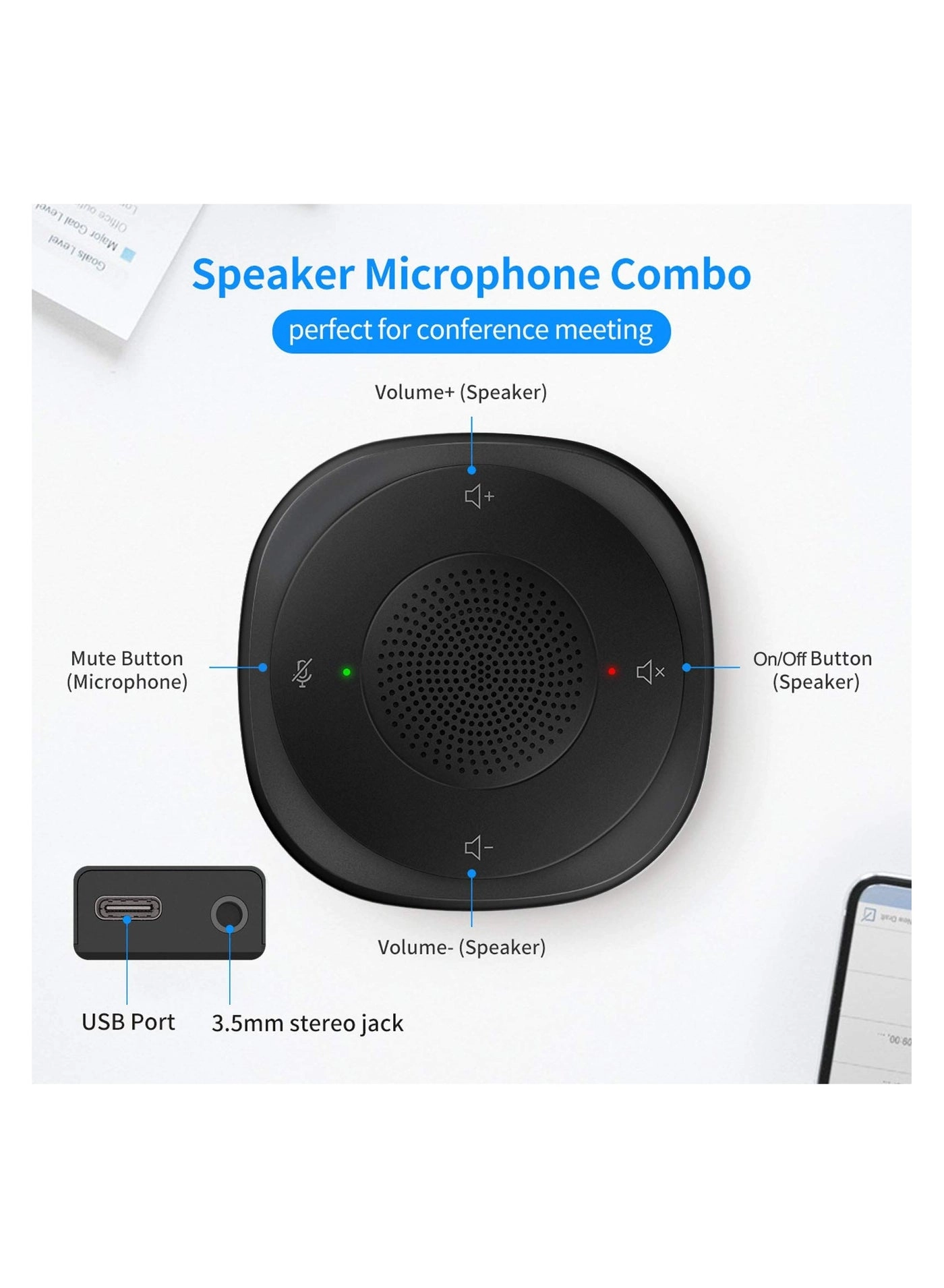 Conference Speaker and Microphone
