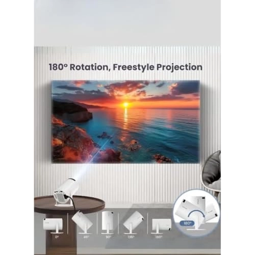 HCS350 Pro Android 11 Gaming Projector 64GB TF Card Wireless Gaming Controller Dual WIFI1920*1080P Home Theater Portable Projector (Hcs350pro White)