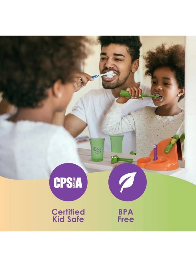 Kids’ Electric Toothbrush Set - Ages 3+ 2 Brush Heads 2-Minute Timer
