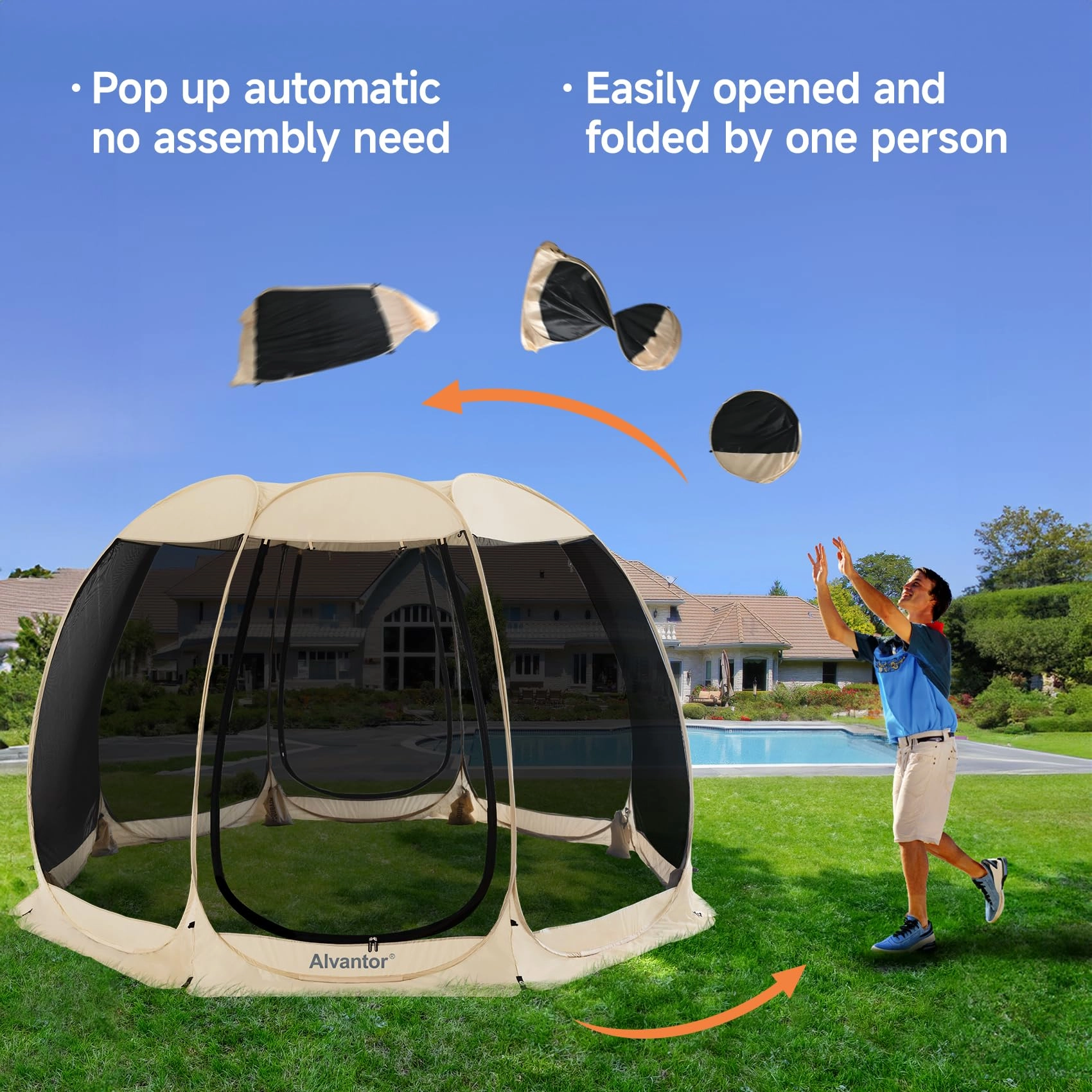 Pop Up Screen House - 9 square meters
