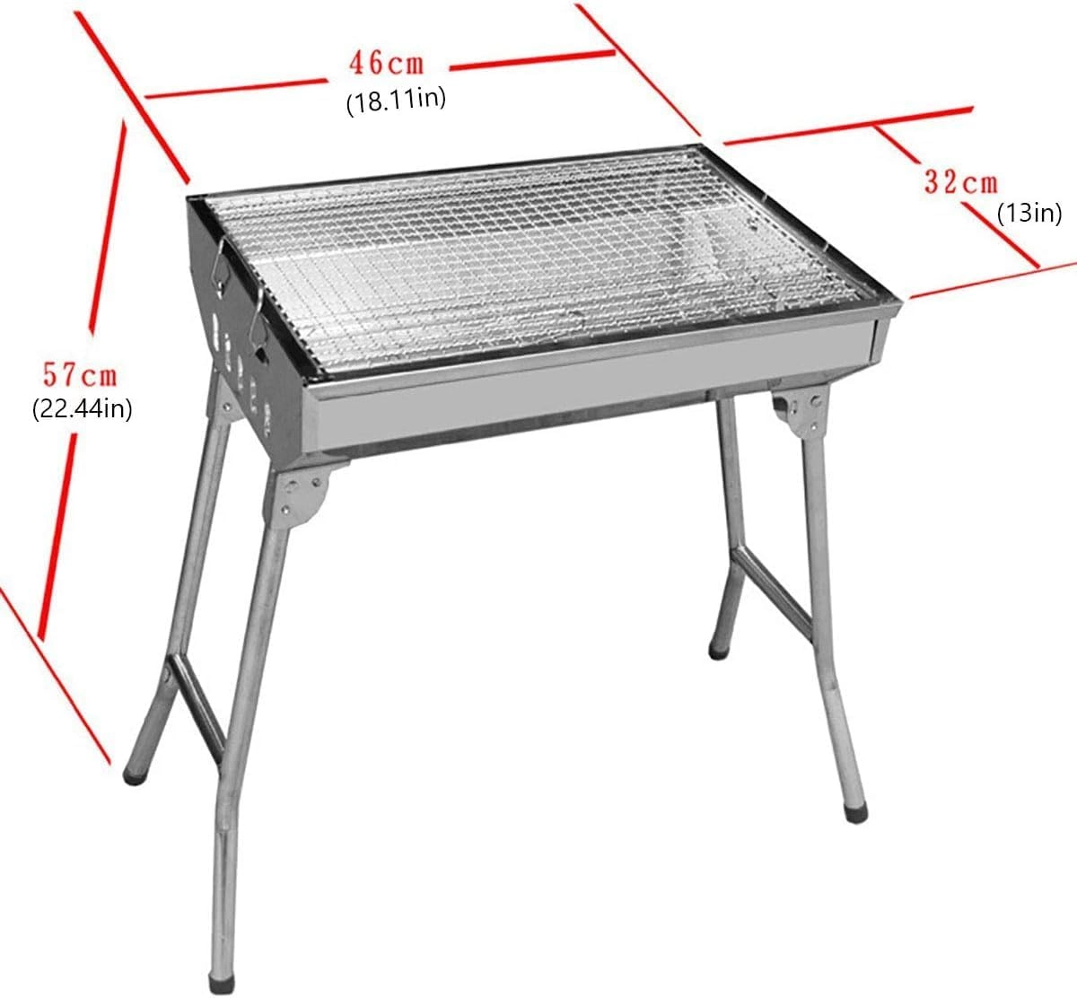 Portable Stainless Steel Charcoal Grill - Charcoal