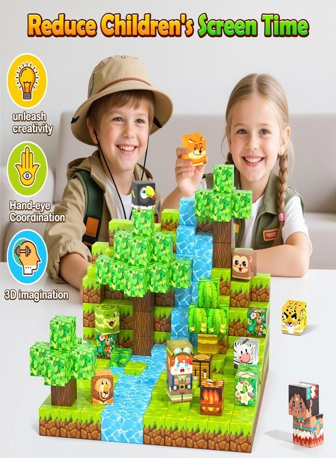 Magnetic Blocks - 150pcs Jungle Adventure