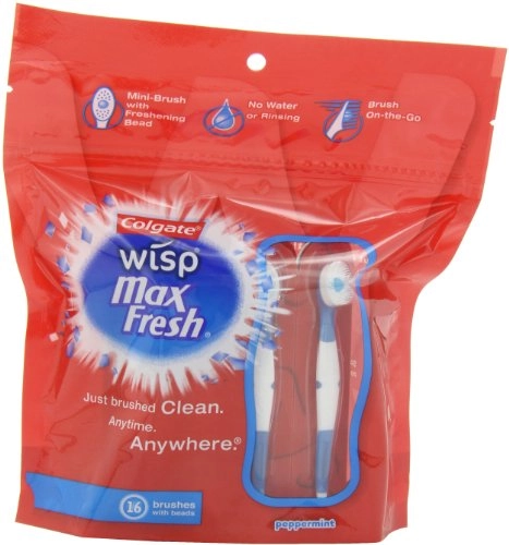 Wisp Mini-Brush - Freshening Bead Peppermint 16-Piece Pack