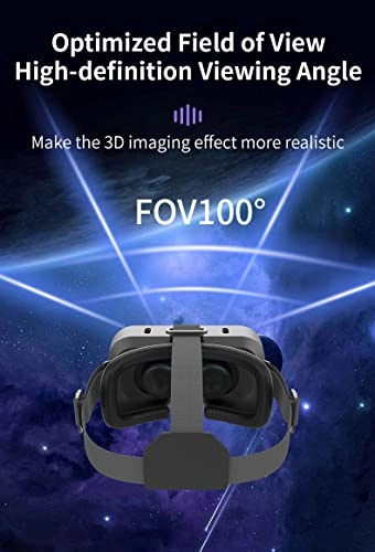 VR Headset - Remote Controller Black Fits 5-7.0"