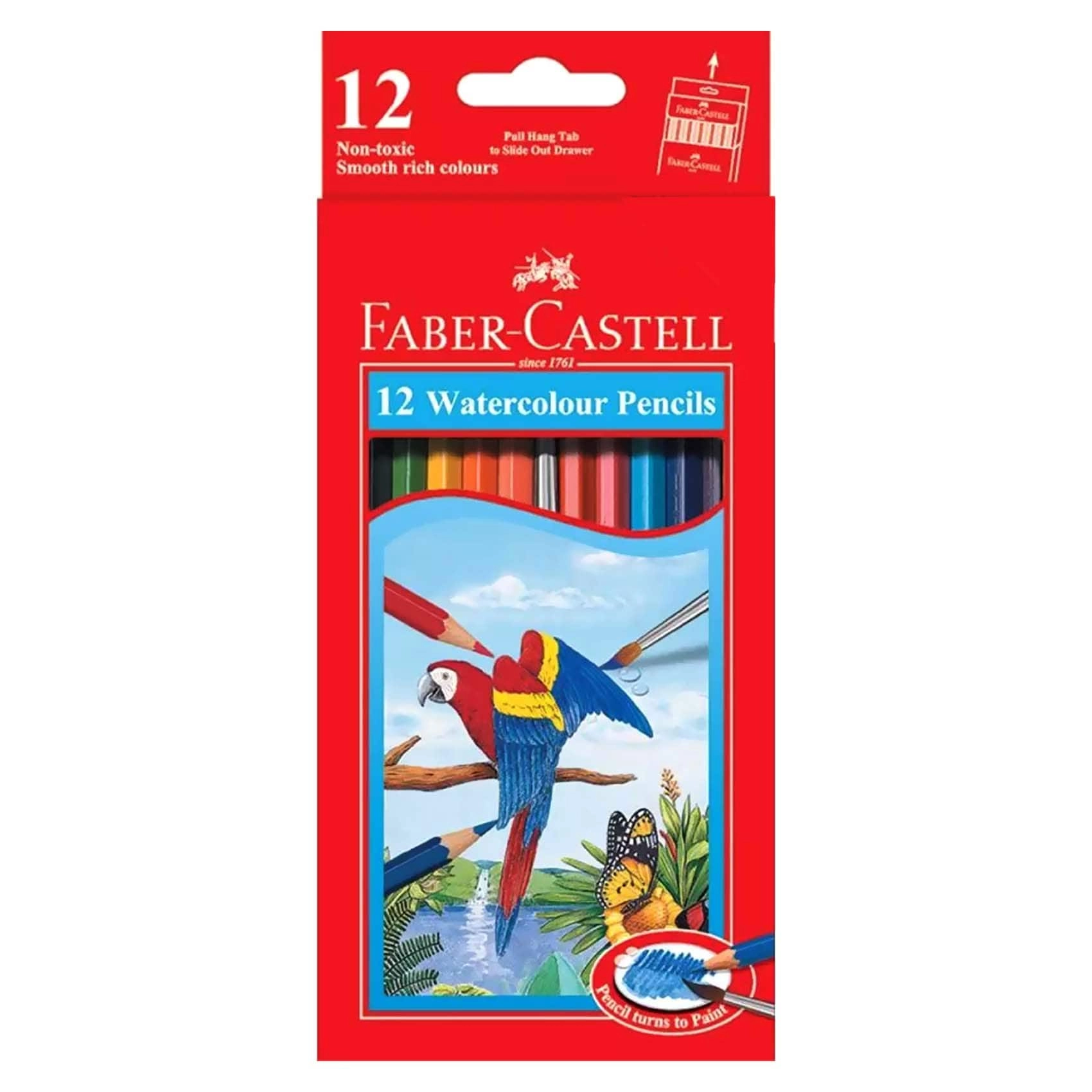 Faber-Castell Fish Design Watercolour Pencils Set - 12 Colours