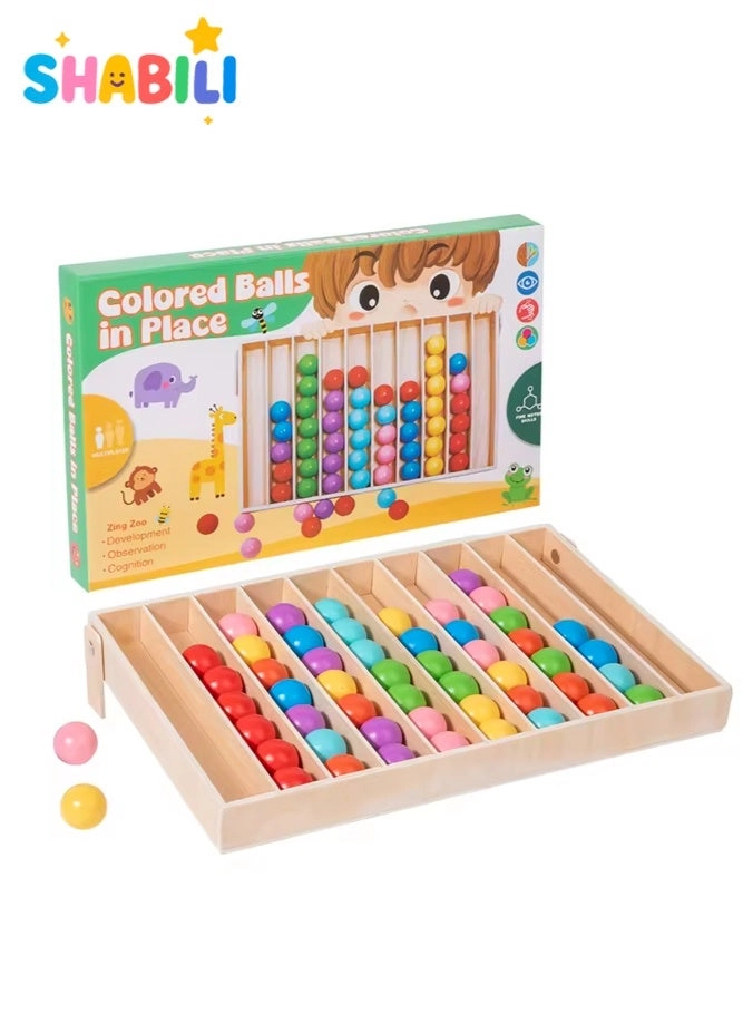 SHABILI Color Sorting Ball Board Game - 3+ Years 56 pieces