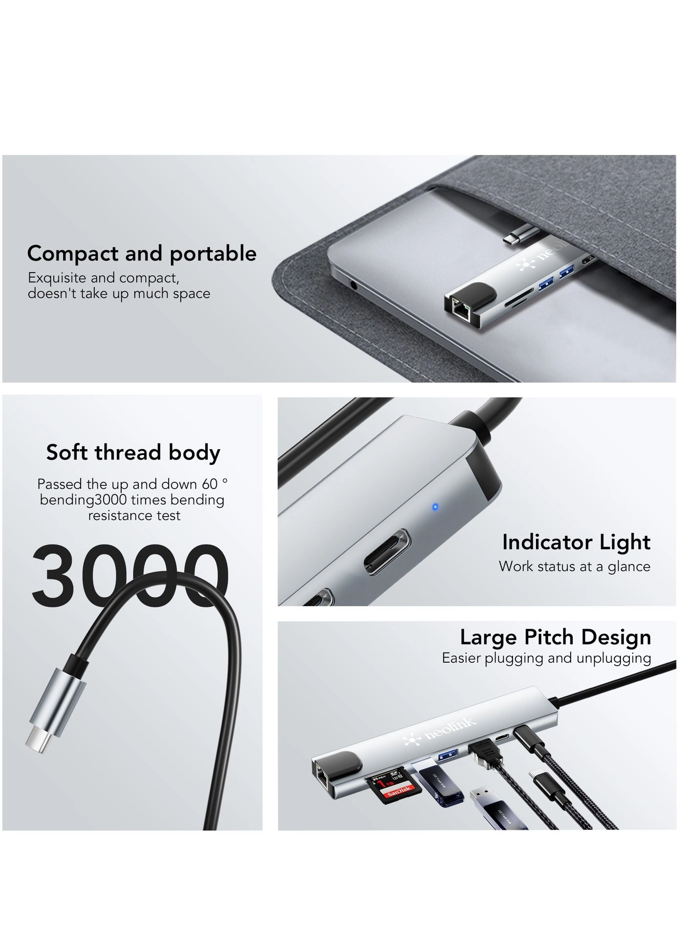 USB C Hub - MacBook Pro/Air and Type C Windows Laptop