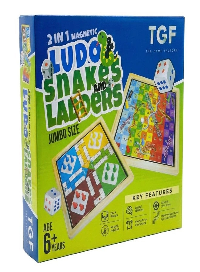 Magnetic 2-in-1 Ludo and Snake & Ladder