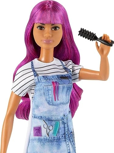 Barbie Salon Stylist Doll - 12-In/30.40-Cm Purple Hair Ages 3+