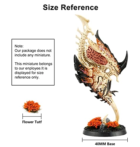 Miniature Flower Tufts - 24 pcs compatible with Warhammer 40K, Warhammer AOS, DND, Scale Model and Fantasy Figurines