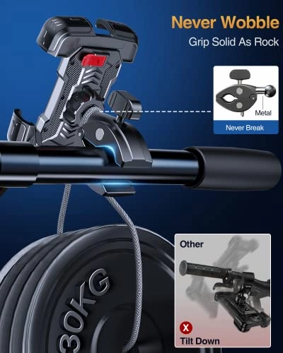 Motorcycle Phone Mount Holder - 7.2inch Big Phone Friendly iPhone 16 Pro Max