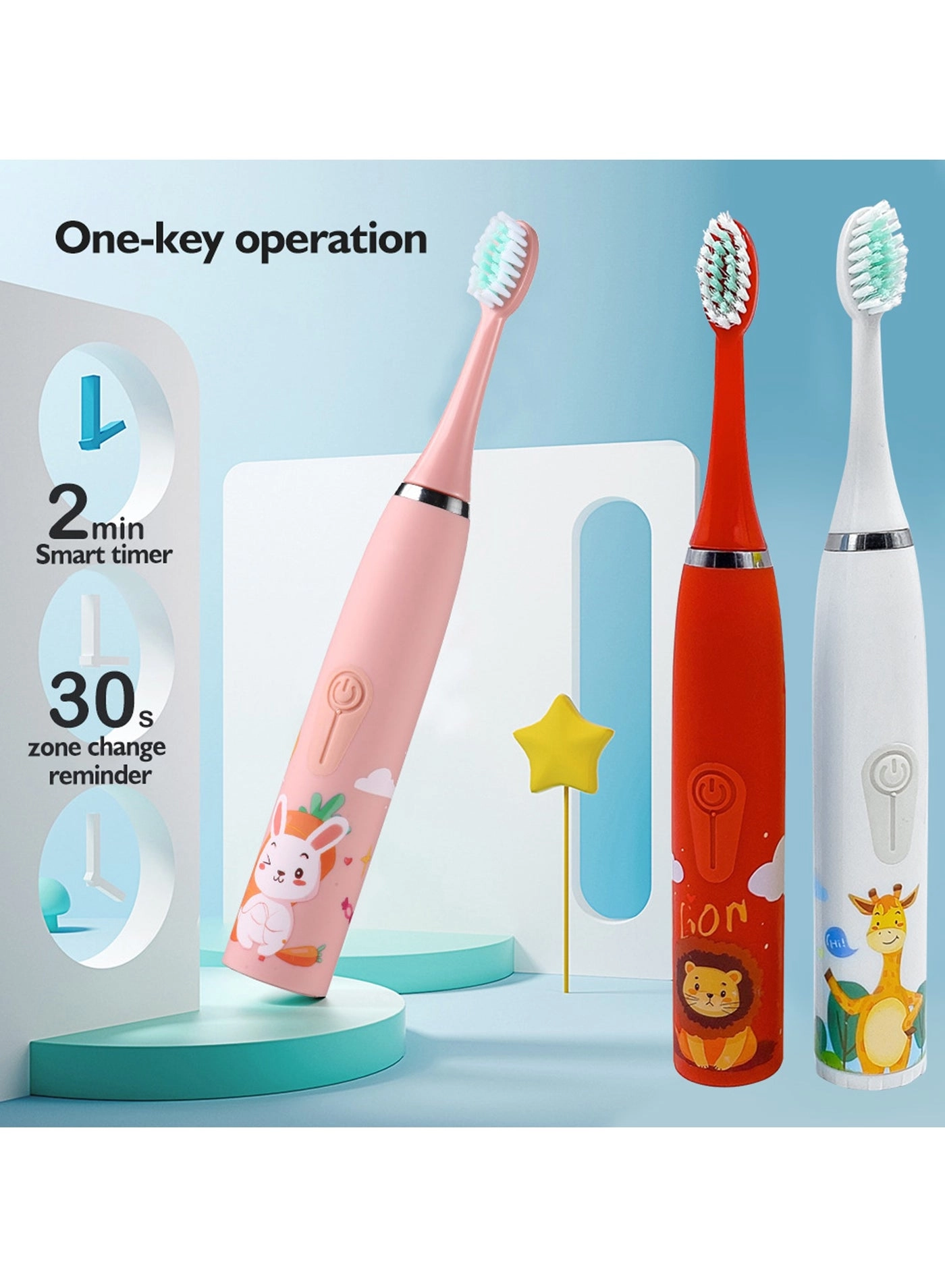 Electric Toothbrush - For Children Vibration Multi-Mode Whitening