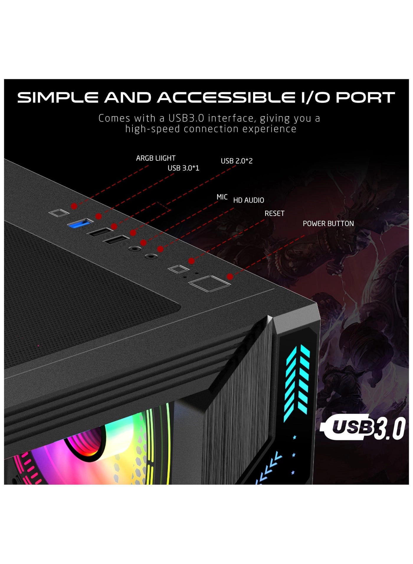 PULSE-M - Tempered glass Mid Tower