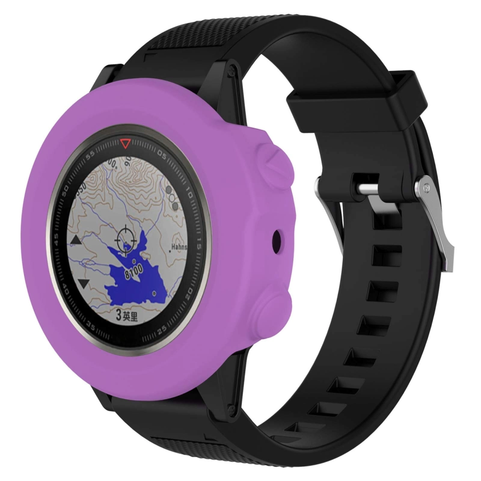 Zhongguiming Protective Case for Garmin Fenix 5X - Purple Silicone