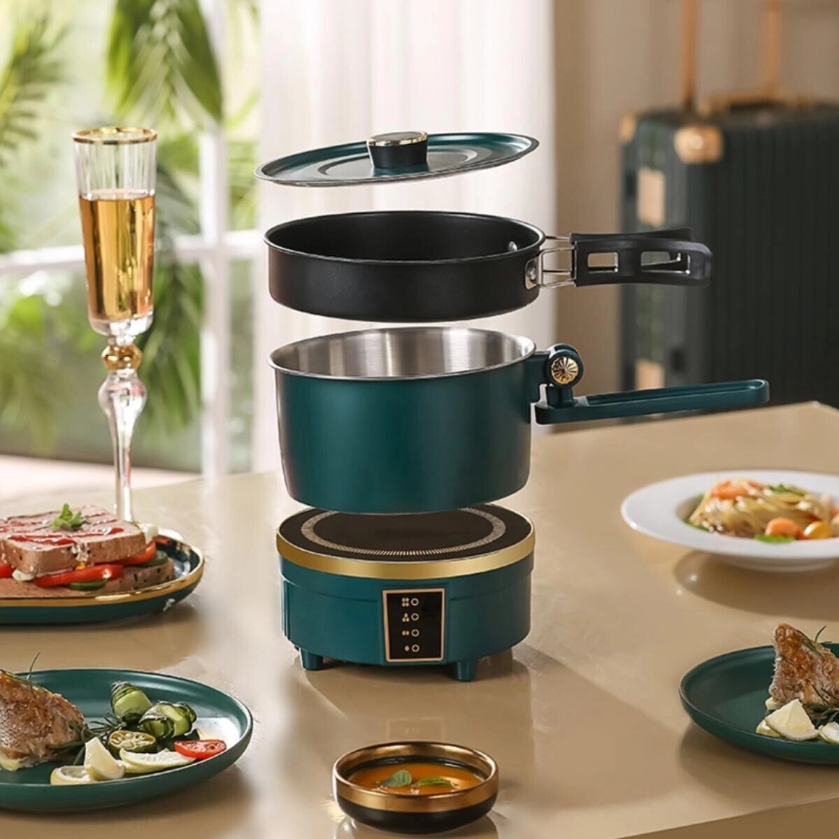 Multifunctional Electric Split Cooker - 220V Induction Base