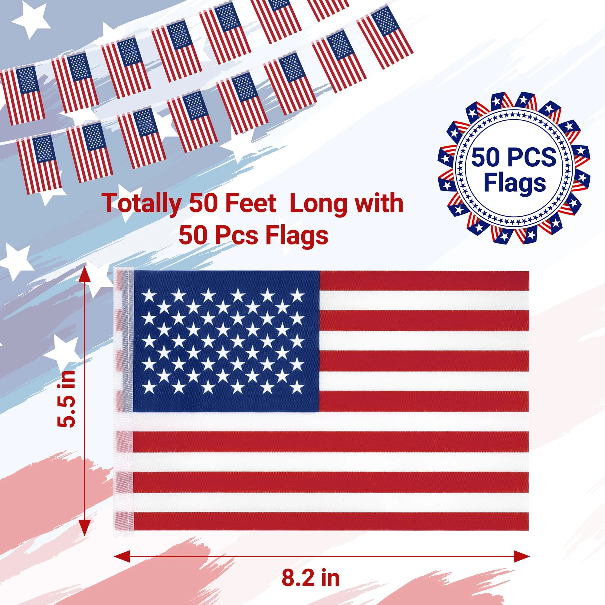 4th of July Decorations - 50 PCS