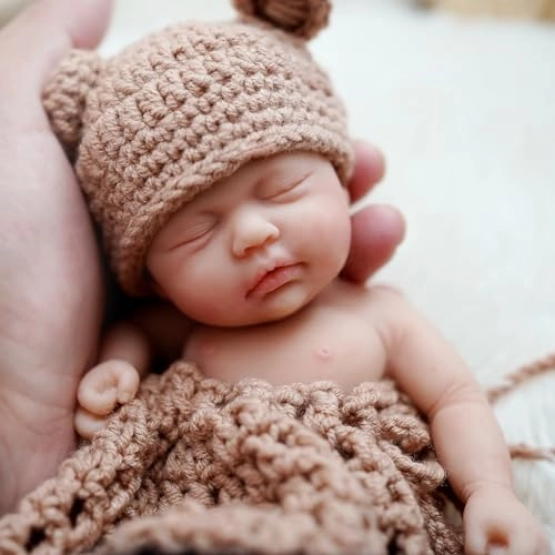 MYREBABY Bella Reborn Baby Doll - 7 Inch Silicone Ages 3+