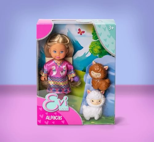 Evi Love Doll - 12 cm Alpacas 2 Animal Figures Ages 3+