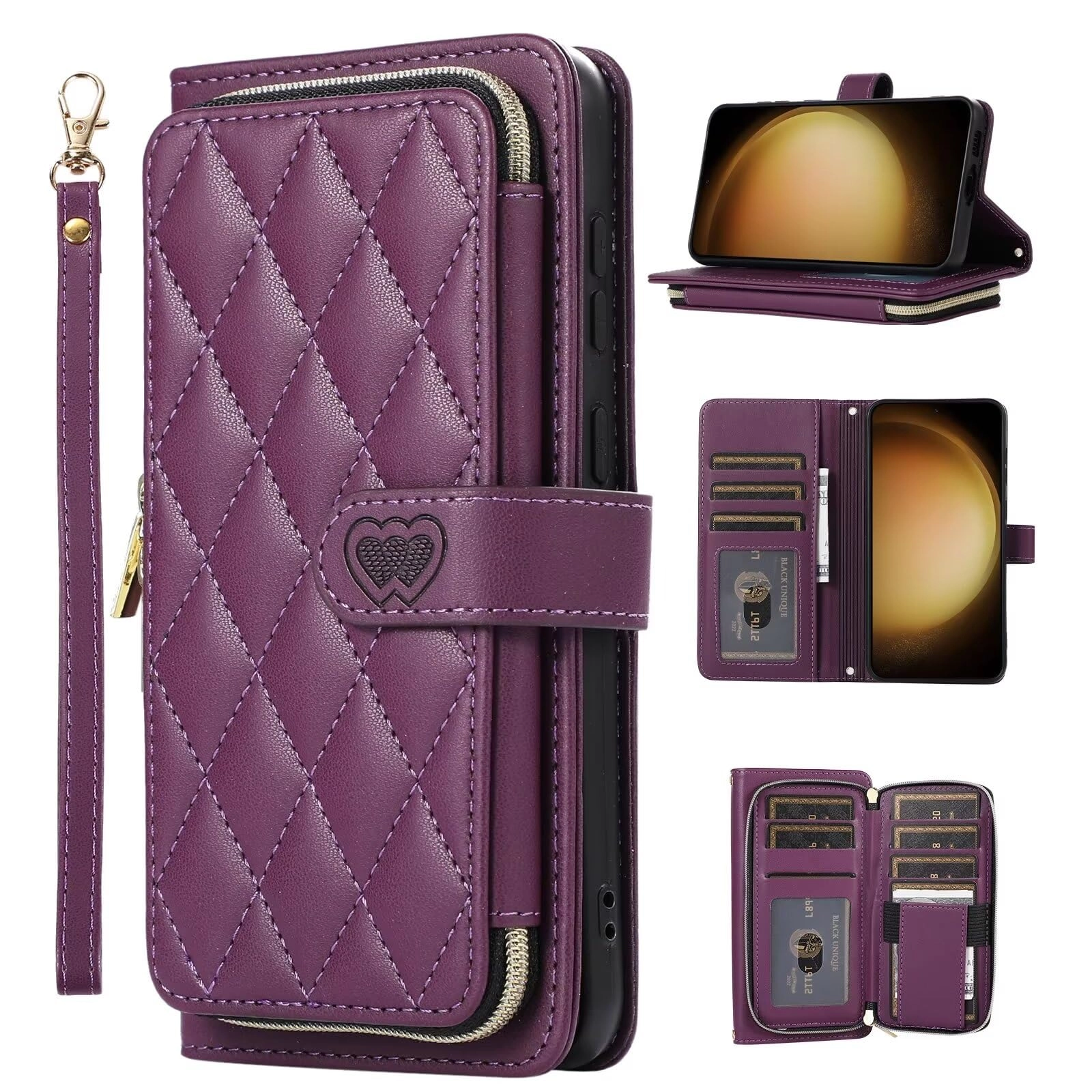 Case for Xiaomi Redmi Note 12 Pro 5G - Faux Leather Zipper Purse Wallet Phone Cover