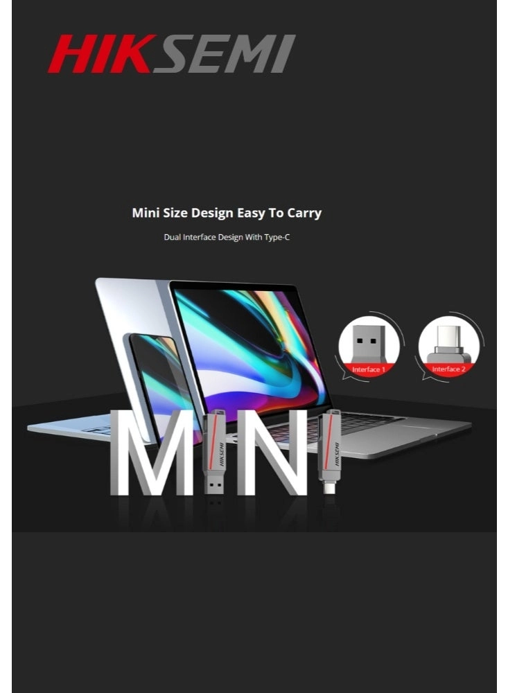 DUAL SLIM - USB 3.2 Type-C Type-A 128GB