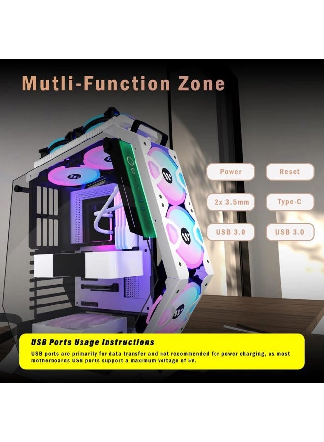 PC CASE ATX - Full-View Tempered Glass Mid Tower