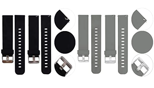 2 Pack 20mm Silicone Watch Band for Sekonda Motion