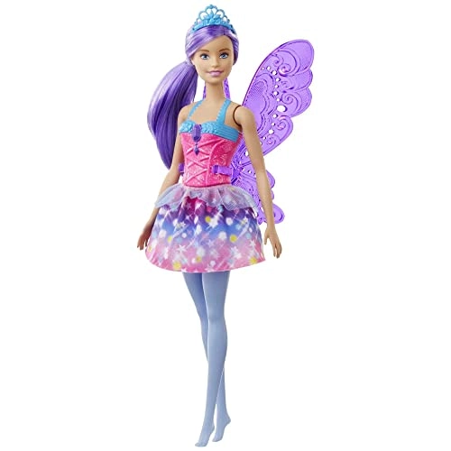 Barbie Dreamtopia Fairy Doll - 12-Inch Purple Hair Wings
