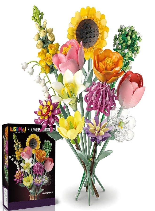 WISEPLAY Flower Bouquet Building Blocks Set - 1045 pcs