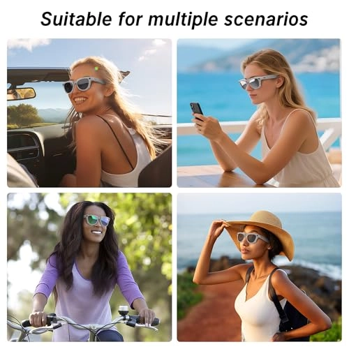 Polarized Clip for Ray-Ban Meta Skyler - 4Pcs Silver+Grey+Brown+Green