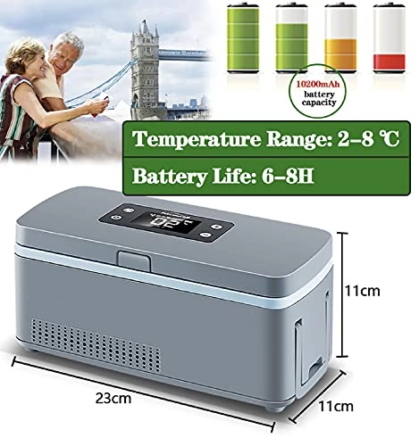 Insulin Cooler Refrigerated Box - Portable 6-8h Battery