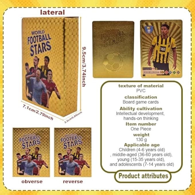 World Cup Football Star Card - 55 pcs