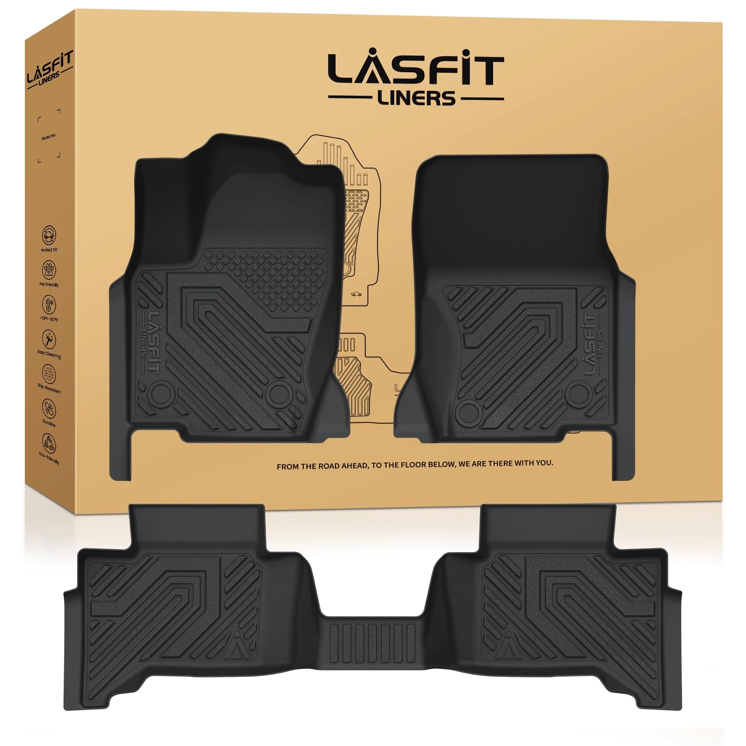 LASFIT Floor Mats - Toyota Land Cruiser Lexus GX550 2024-2026 1st & 2nd Row