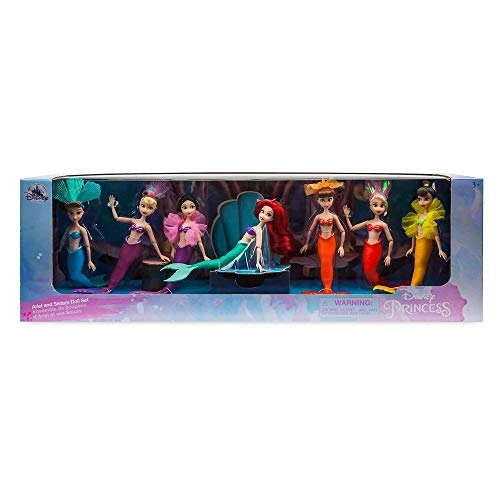 Ariel and Sisters Doll Set - 7-piece Rubber Fabric Ages 3+