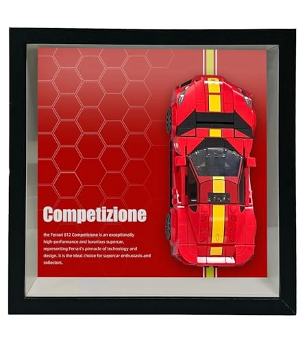 Display Wall Board for LEGO Speed Champions Ferrari 812 Competizione 76914 - 20.5X20.5cm