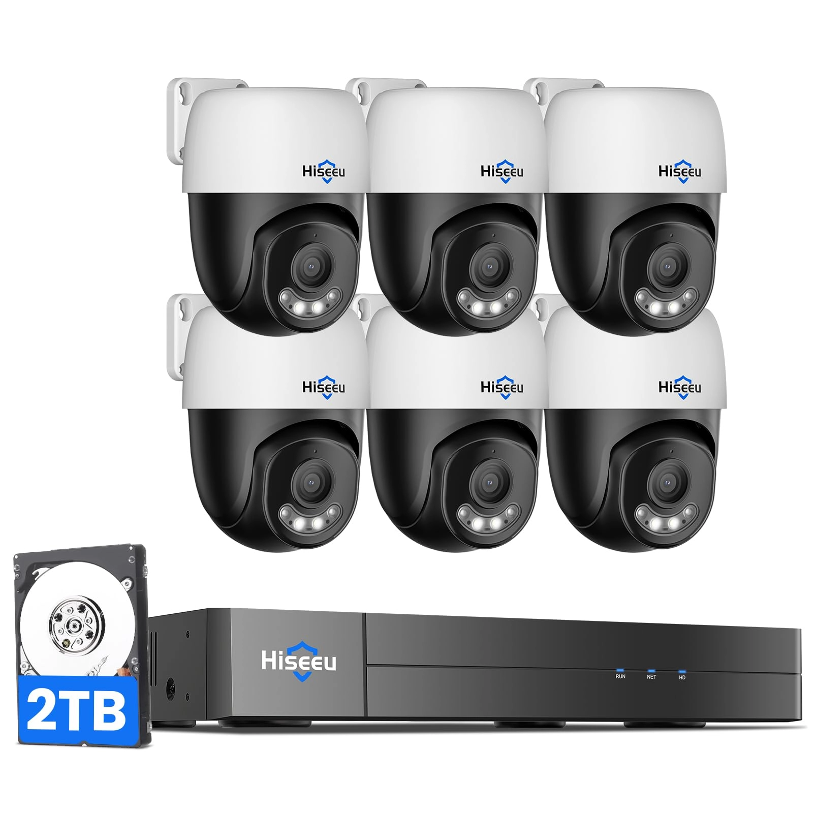 Hiseeu 4K NVR - 8 channels + 4K Camera - 8MP PTZ