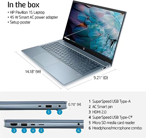 (Renewed) Pavilion - 15.6'' Ryzen 5 5500U 8GB DDR4 256GB SSD