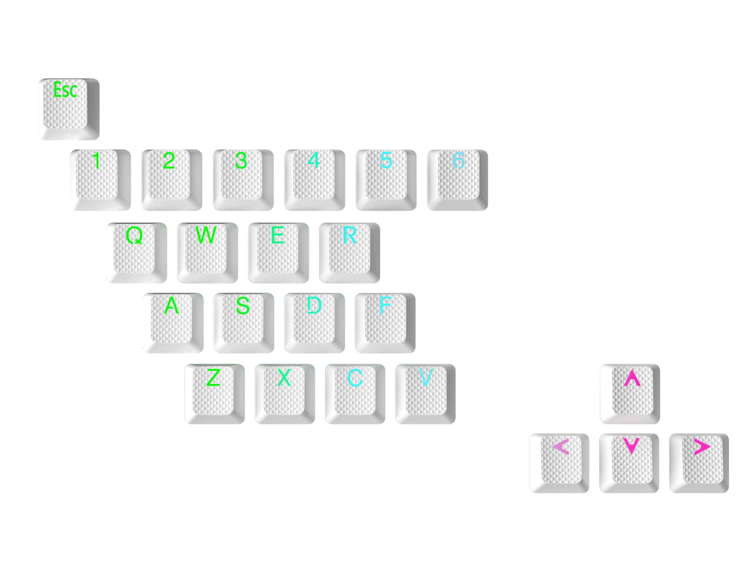 Rubber Keycap Set - OEM Profile Pistachio 23 Keys