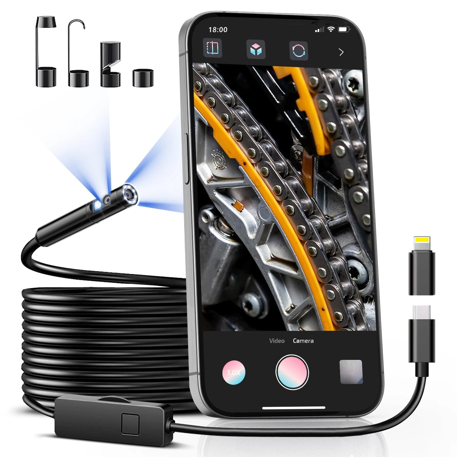 MACHSWON Borescope - 16.5FT 7.9MM