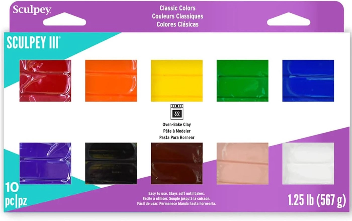 III Polymer Clay Set - 1oz Each 10pcs.