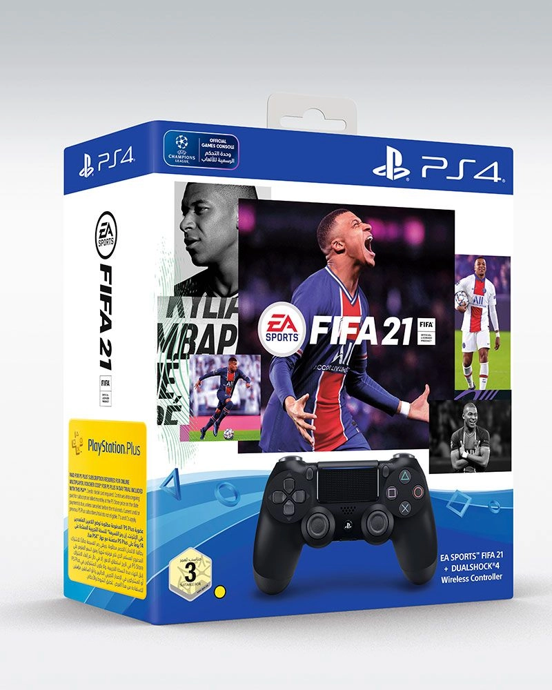 FIFA 21 - PS4 + DualShock Controller + PlayStation Plus 14 Days Membership