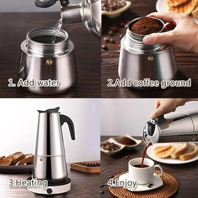 Stovetop Espresso Maker - 450Ml 9 Cup