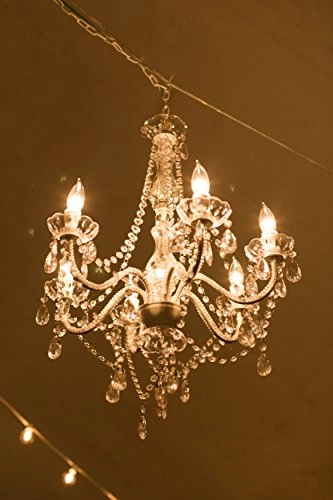 Plug-in 6 Light Hanging Swag Chandelier - H26"xW12" E12