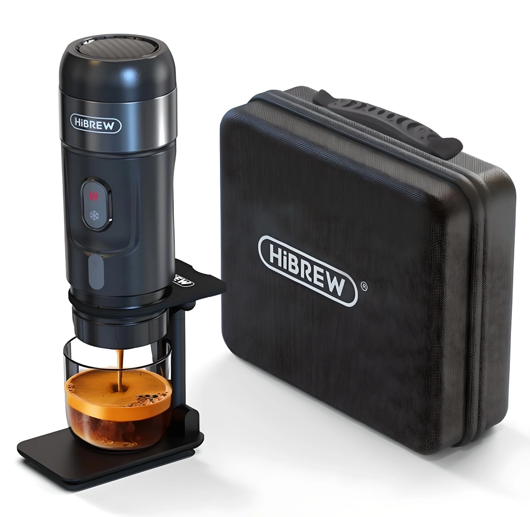 CAFEDE KONA Portable Car Coffee Maker - 60 Milliliters 12 Volts 220 Volts USB With Bag