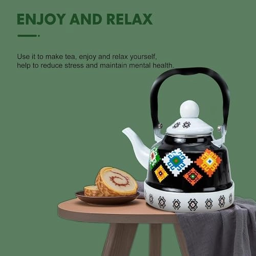Enameled Teakettle - Enamel 1100 milliliter