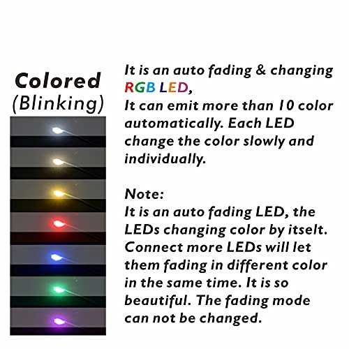 0805 SMD LED - 50PCS Pre-wired Multicolor Blinking