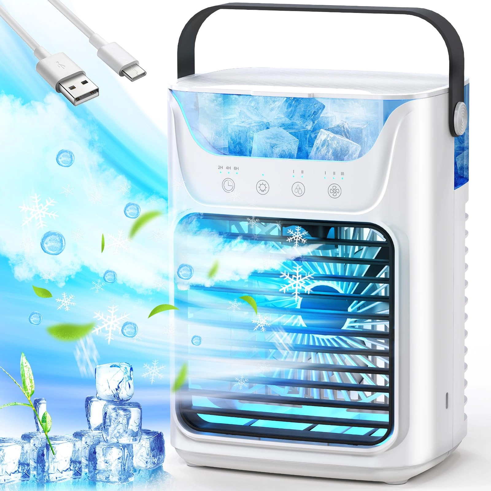 LooQoo F16 - 650ml 3 Speeds 7 LED