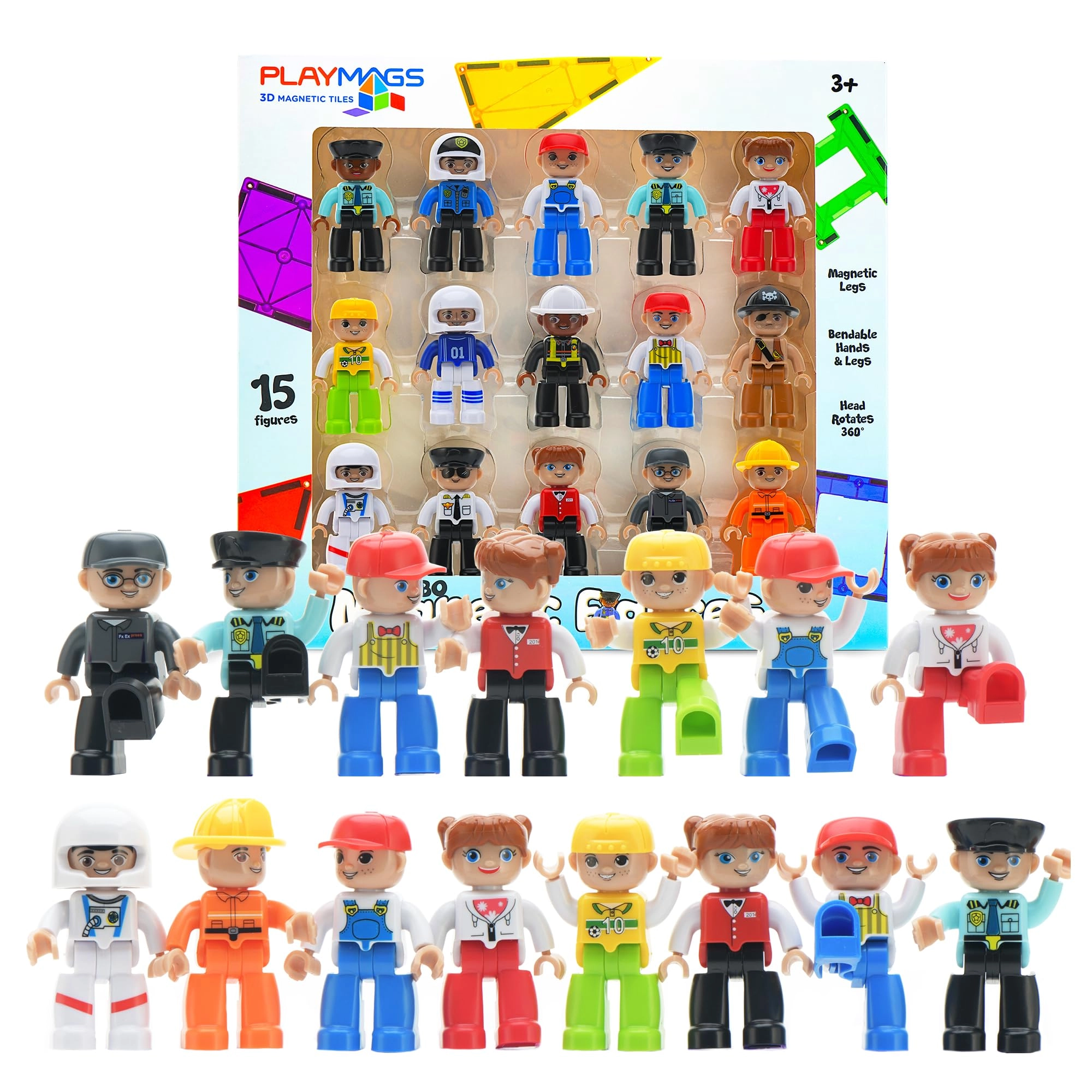 Playmags Jumbo Figures - Community 15pcs